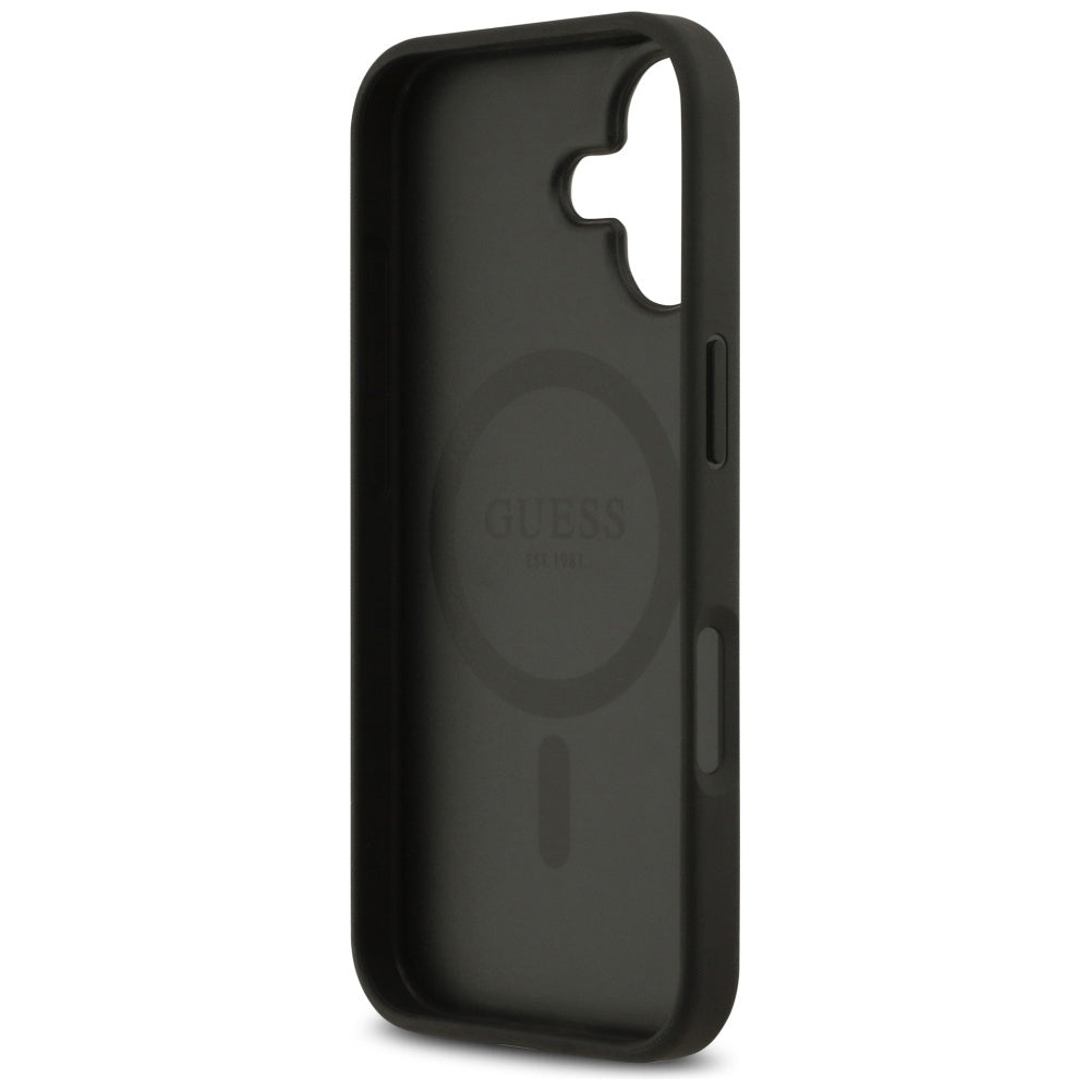 MagSafe cover til Apple iPhone 17, Guess, 4G Circle Classic Logo, Sort