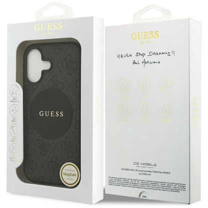 MagSafe cover til Apple iPhone 17, Guess, 4G Circle Classic Logo, Sort