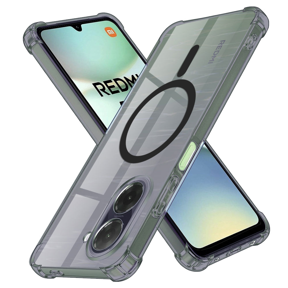 MagSafe Case for Xiaomi Redmi A5 4G (Standard), Techsuit, Shockproof Clear, Smoke