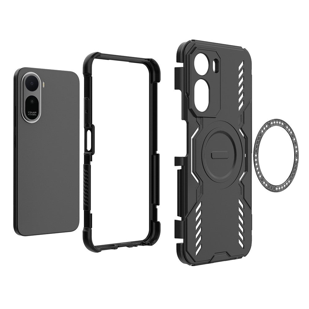 MagSafe-etui til Xiaomi Redmi A7 Pro 4G, Techsuit, ArmorMag, Sort
