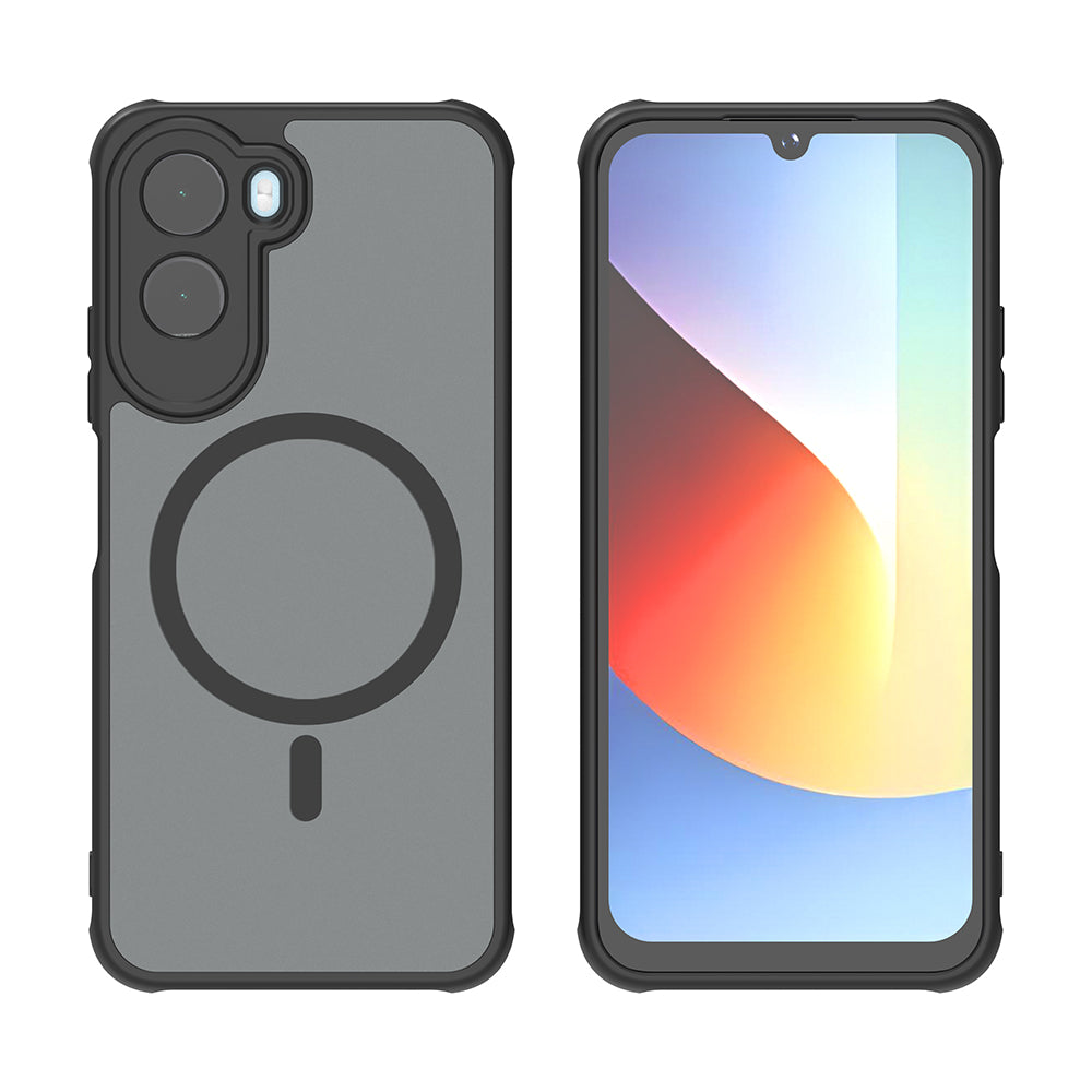 MagSafe-etui til Xiaomi Redmi A7 Pro 4G, Techsuit, HaloFrost II, Sort