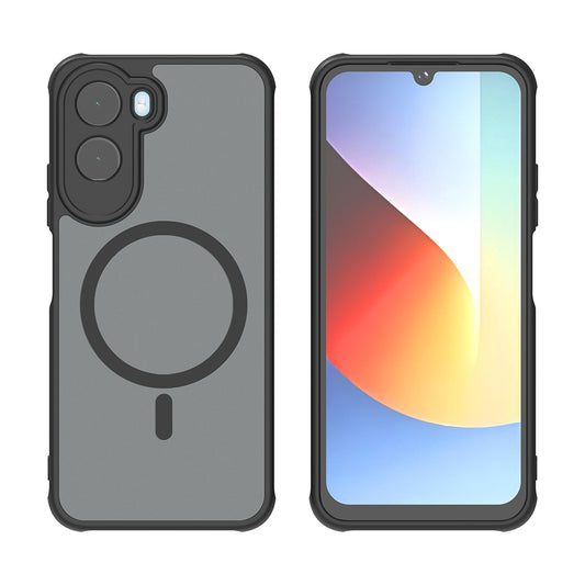 MagSafe-etui til Xiaomi Redmi A7 Pro 4G, Techsuit, HaloFrost II, Sort