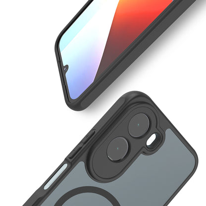 MagSafe-etui til Xiaomi Redmi A7 Pro 4G, Techsuit, HaloFrost II, Sort