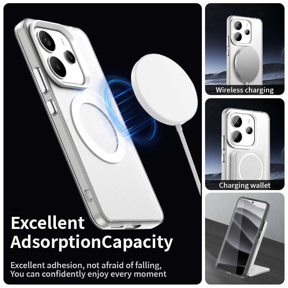 MagSafe-etui til Xiaomi Redmi Note 14 4G (Regional), Techsuit, CandyCase, Hvid