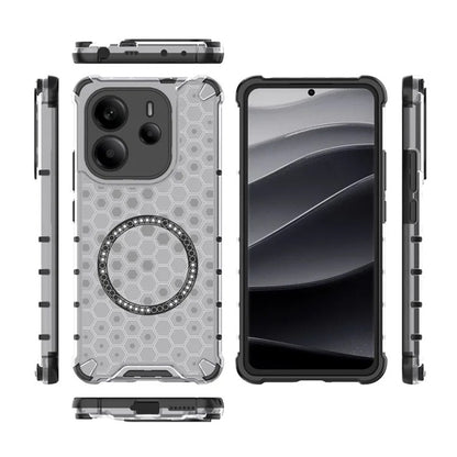 MagSafe-etui til Xiaomi Redmi Note 14 4G (Regional), Techsuit, HoneyComb Shield, Hvid