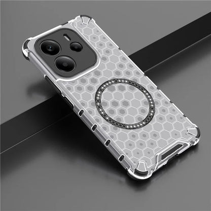 MagSafe-etui til Xiaomi Redmi Note 14 4G (Regional), Techsuit, HoneyComb Shield, Hvid