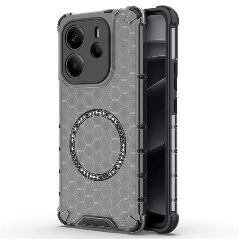 MagSafe-etui til Xiaomi Redmi Note 14 4G (Regional), Techsuit, HoneyComb Shield, Sort