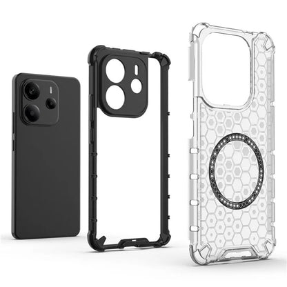 MagSafe-etui til Xiaomi Redmi Note 14 4G (Regional), Techsuit, HoneyComb Shield, Sort