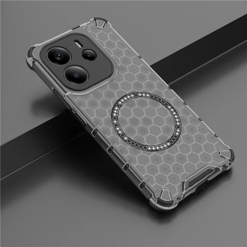 MagSafe-etui til Xiaomi Redmi Note 14 4G (Regional), Techsuit, HoneyComb Shield, Sort