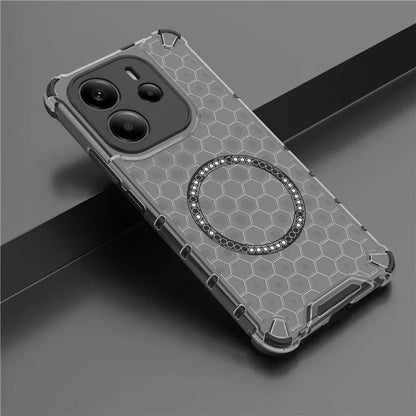 MagSafe-etui til Xiaomi Redmi Note 14 4G (Regional), Techsuit, HoneyComb Shield, Sort