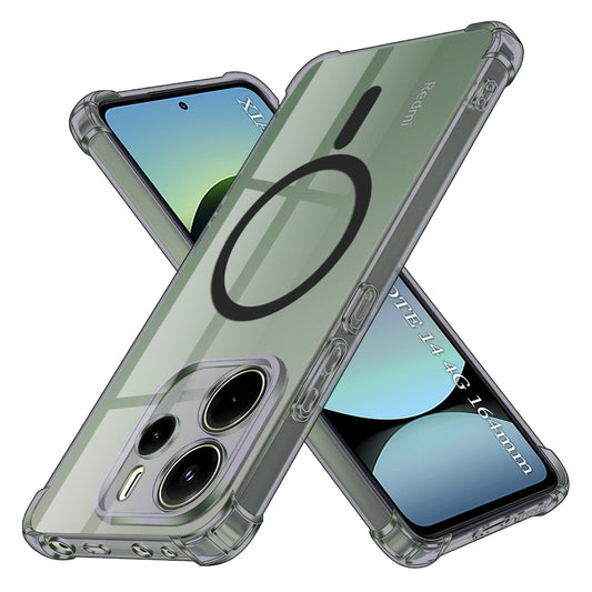 MagSafe-etui til Xiaomi Redmi Note 14 4G (Regional), Techsuit, stødabsorberende klar, røgfarvet