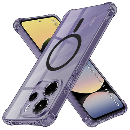 MagSafe Case for Xiaomi Redmi Note 14 4G (Standard), Techsuit, Shockproof Clear, Smoke