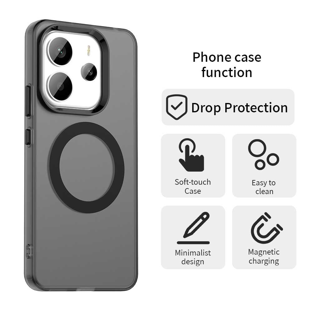 MagSafe-etui til Xiaomi Redmi Note 14 5G, Techsuit, CandyCase, Sort