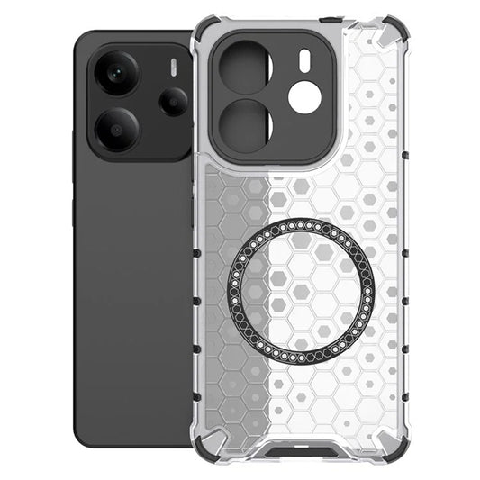 MagSafe-etui til Xiaomi Redmi Note 14 5G, Techsuit, HoneyComb Shield, Hvid