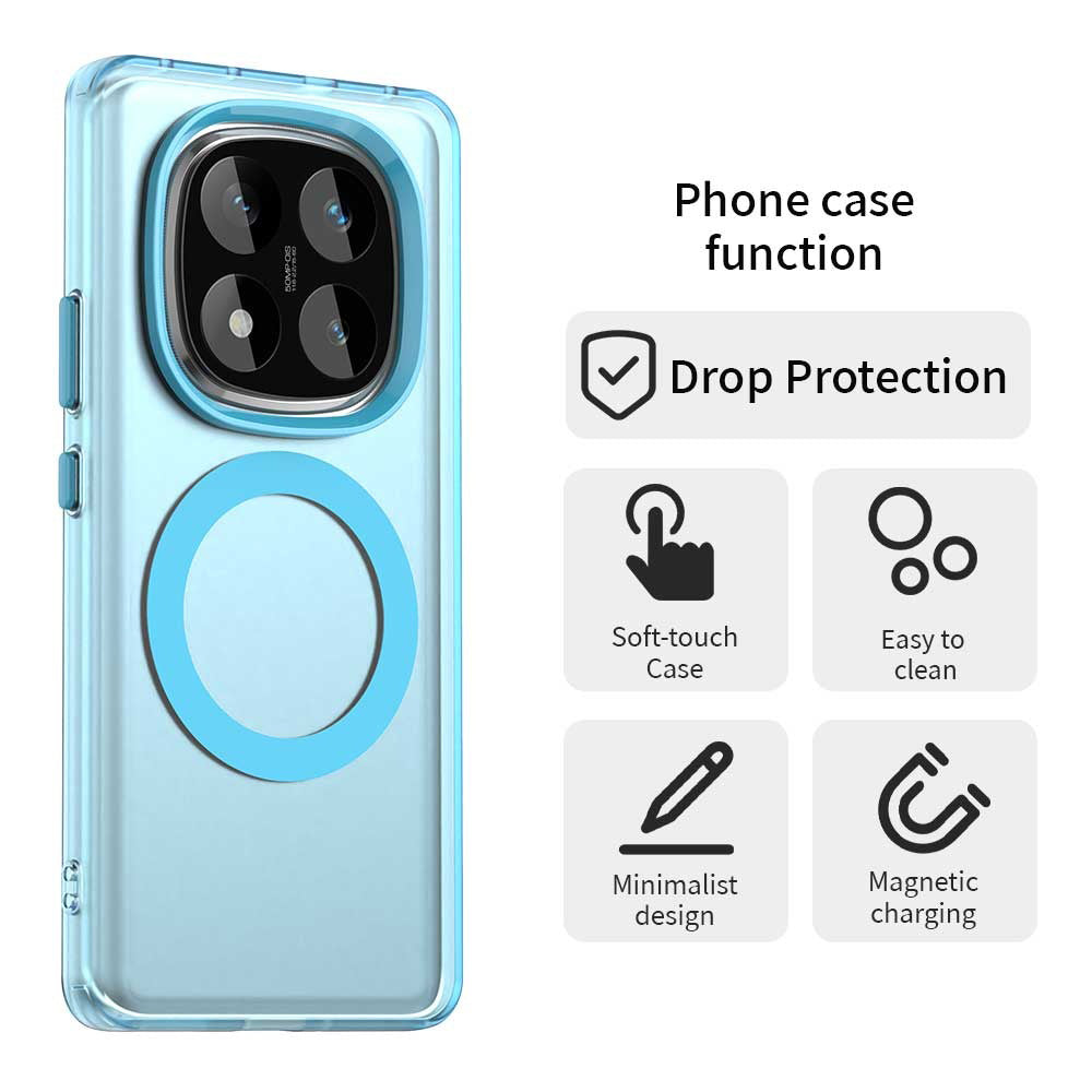 MagSafe-etui til Xiaomi Redmi Note 14 Pro 4G, Techsuit, CandyCase, Blå