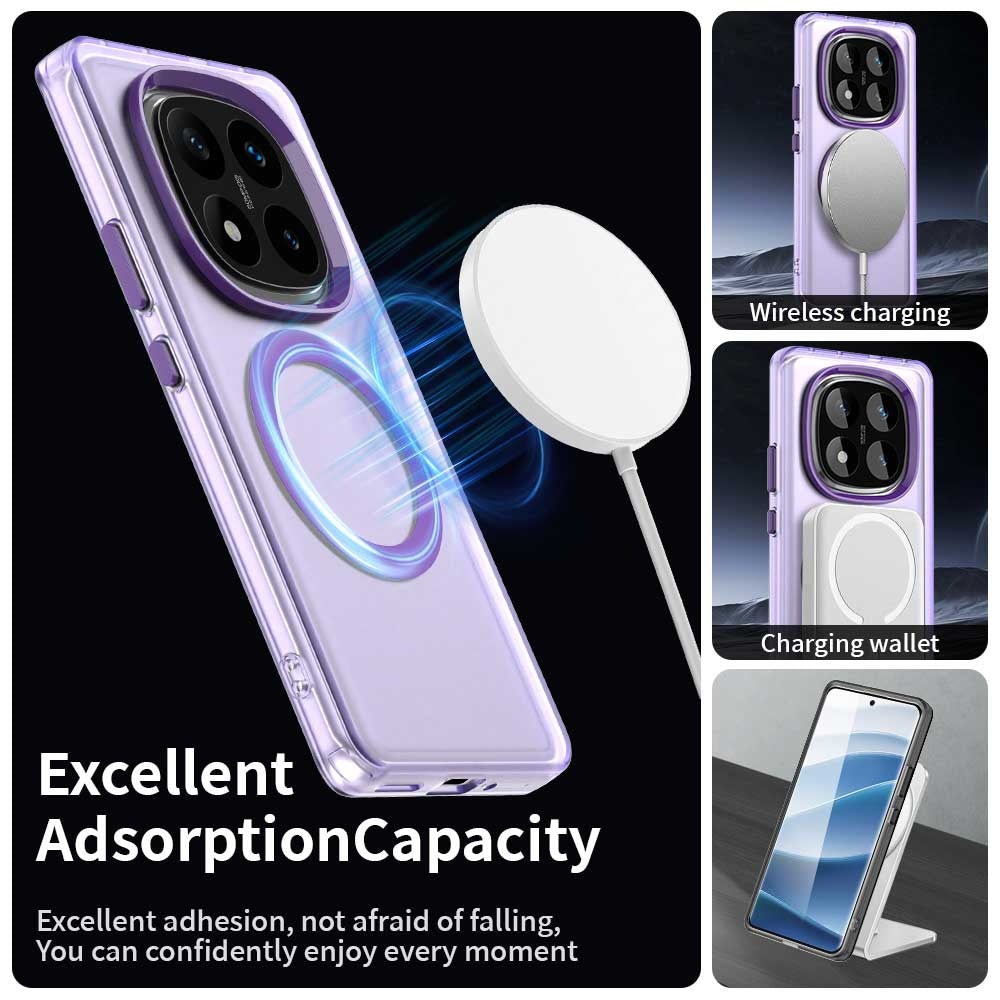 MagSafe-etui til Xiaomi Redmi Note 14 Pro 4G, Techsuit, CandyCase, Lilla