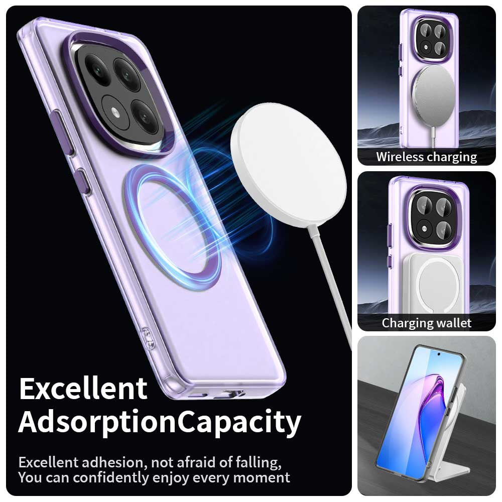 MagSafe-etui til Xiaomi Redmi Note 14 Pro+ 5G, Techsuit, CandyCase, Lilla