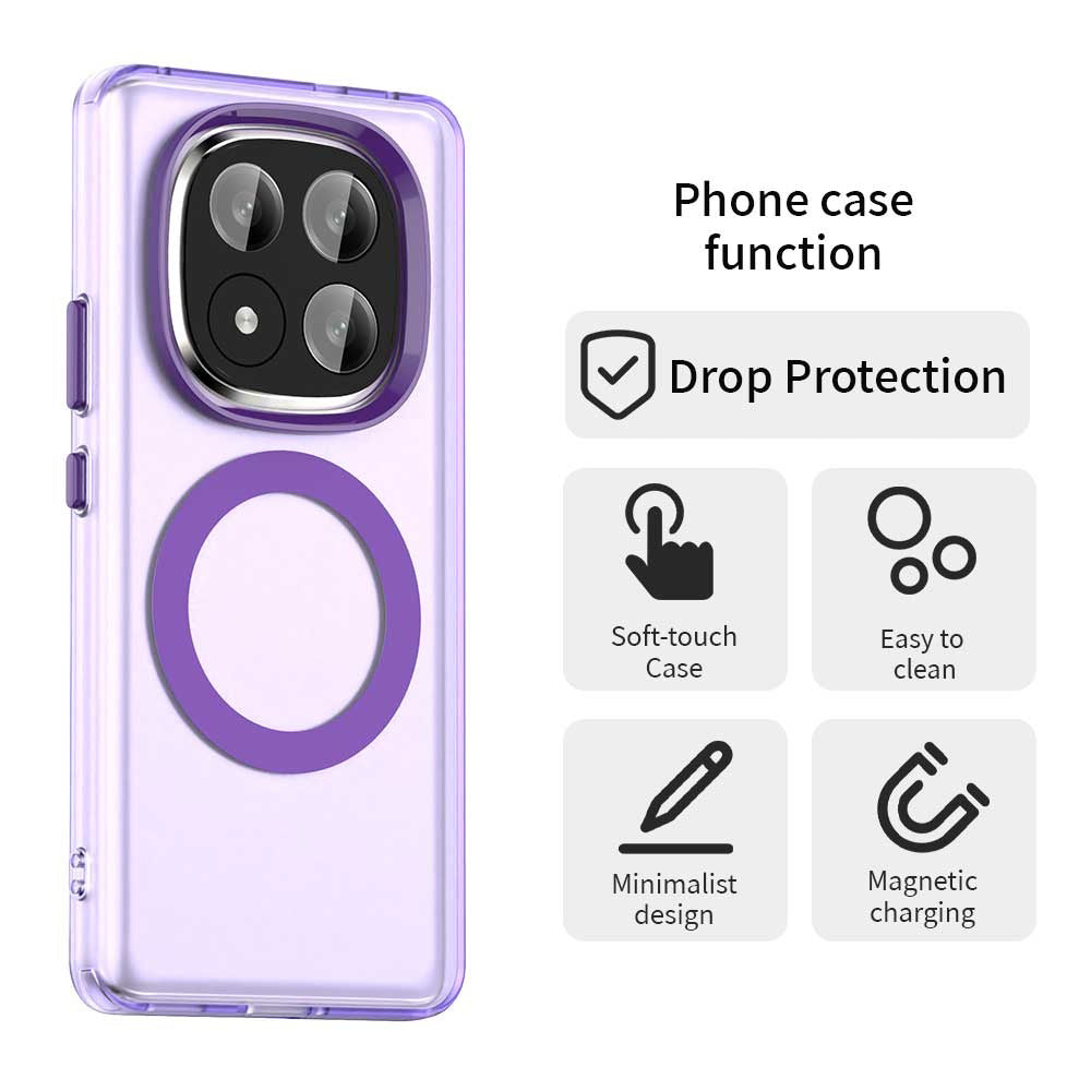 MagSafe-etui til Xiaomi Redmi Note 14 Pro+ 5G, Techsuit, CandyCase, Lilla