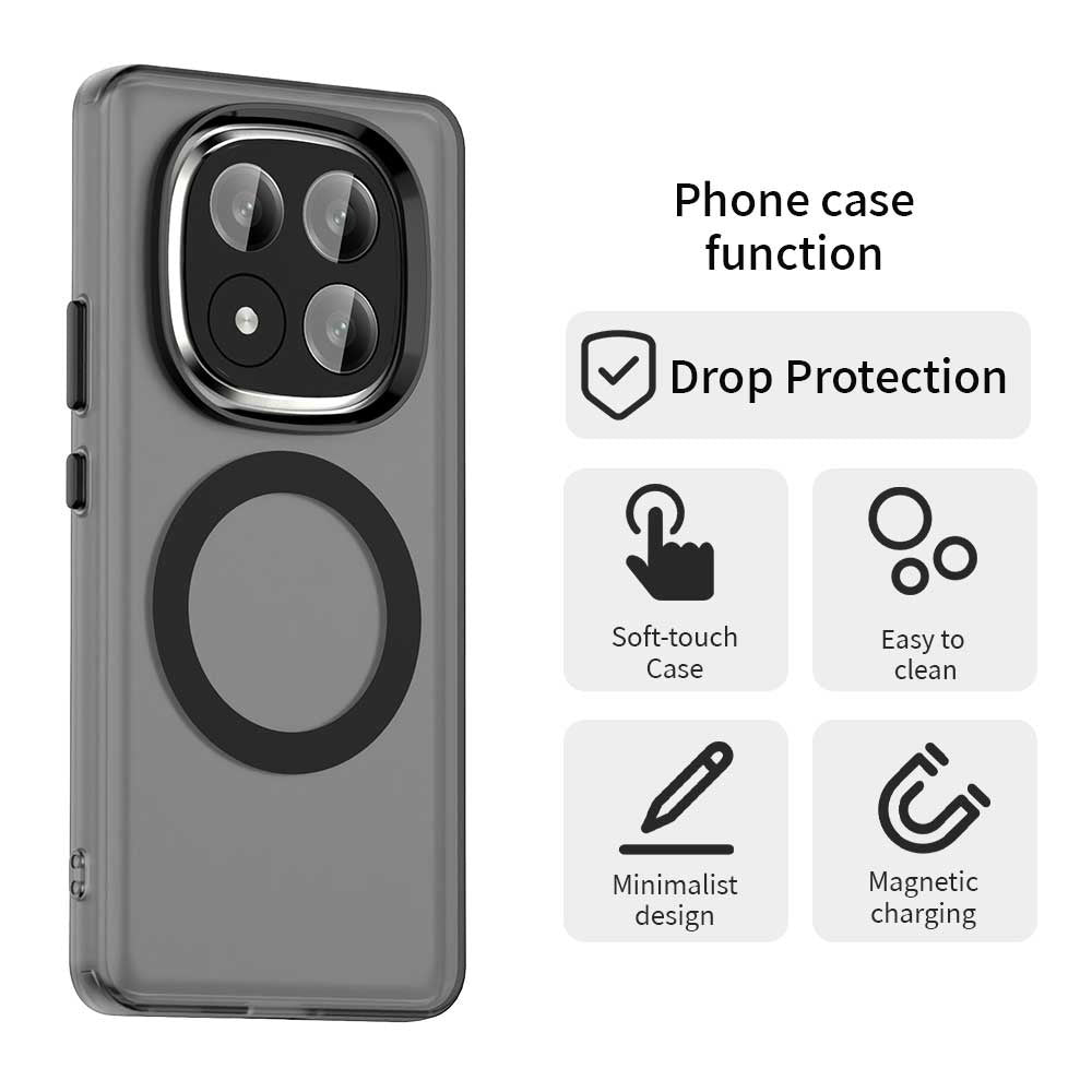 MagSafe-etui til Xiaomi Redmi Note 14 Pro+ 5G, Techsuit, CandyCase, Sort