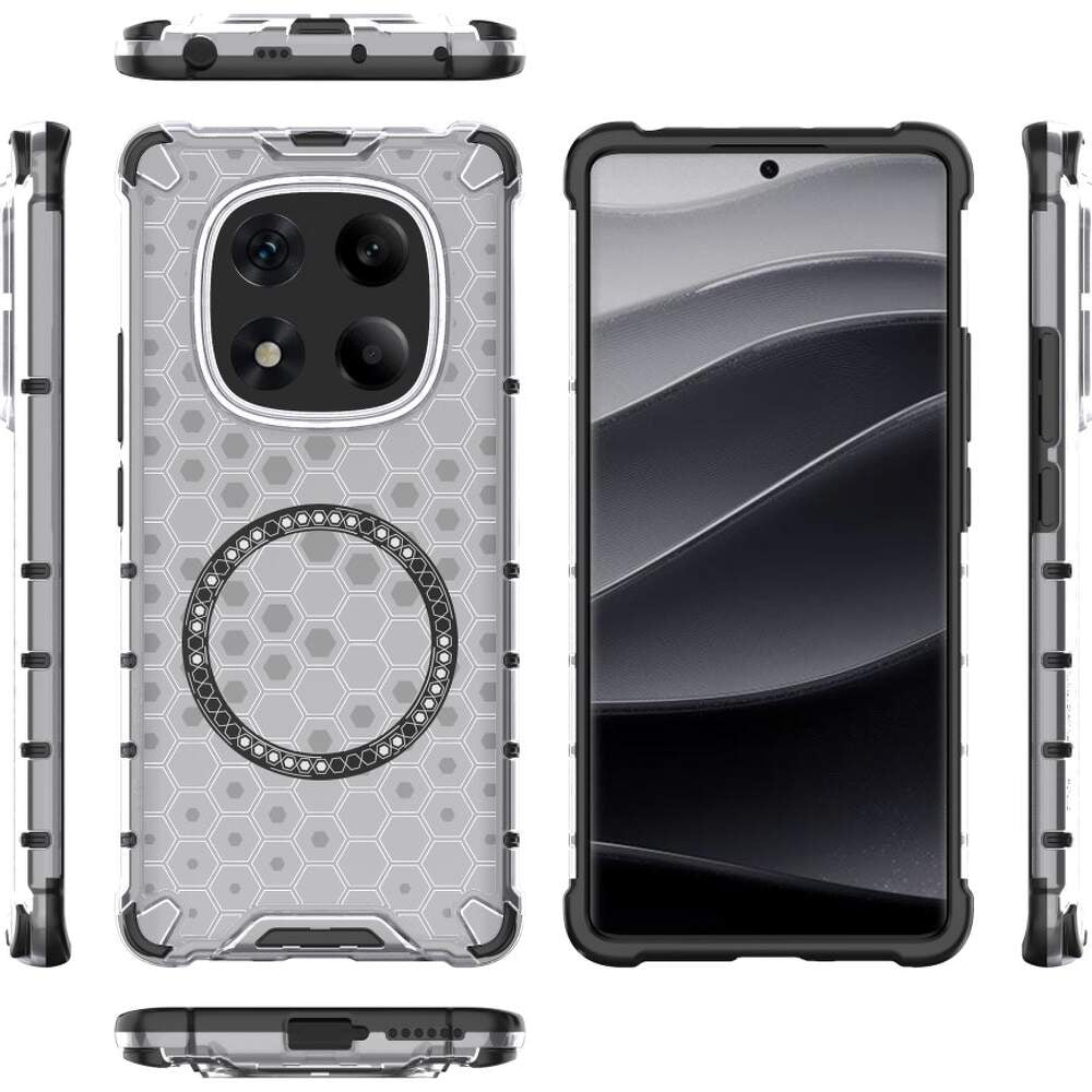 MagSafe Case for Xiaomi Redmi Note 14 Pro+ 5G, Techsuit, HoneyComb Shield, White