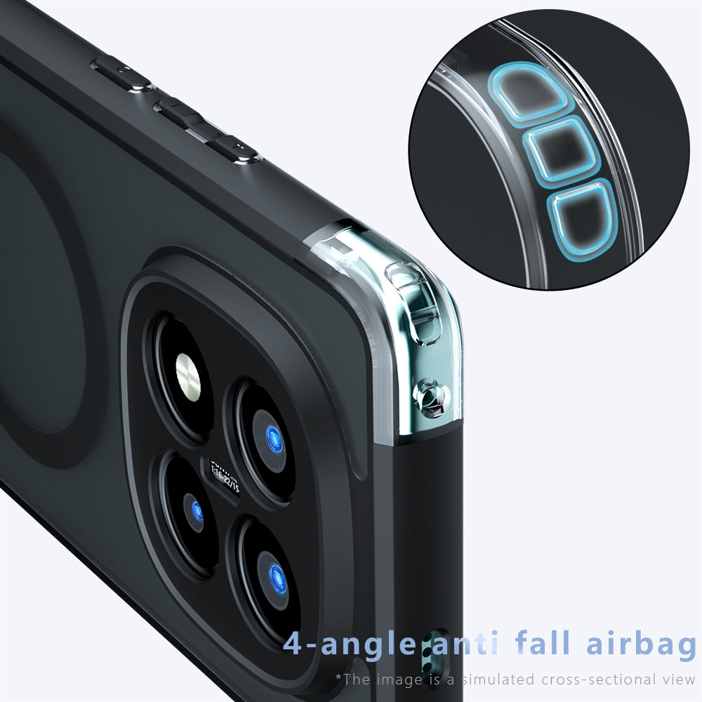 MagSafe-etui til Xiaomi Redmi Note 14 Pro+ 5G, Techsuit, PureFrost, Sort
