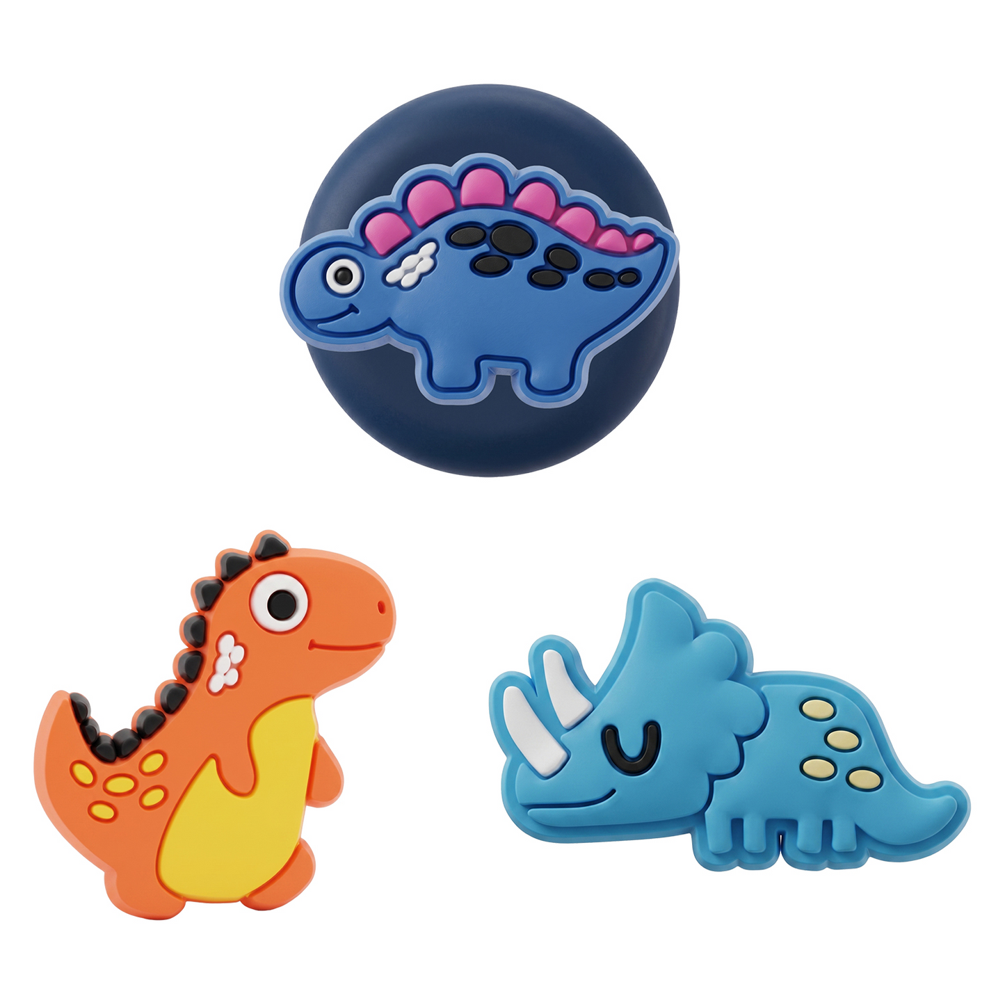 OEM Dinosaur-etui til Apple AirTag, sæt med 3 stk., multifarvet