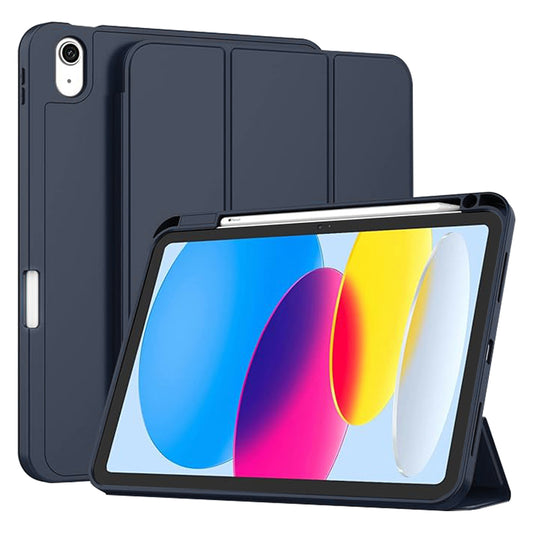 Cover til Apple iPad (2025) / (2022), Techsuit, Flex Trifold, Mørkeblå