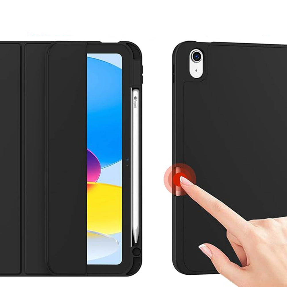 Cover til Apple iPad (2025) / (2022), Techsuit, Flex Trifold, Sort
