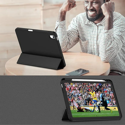 Cover til Apple iPad (2025) / (2022), Techsuit, Flex Trifold, Sort