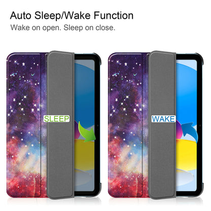 Cover til Apple iPad (2025) / (2022), Techsuit, FoldPro Galaxy, Multifarvet