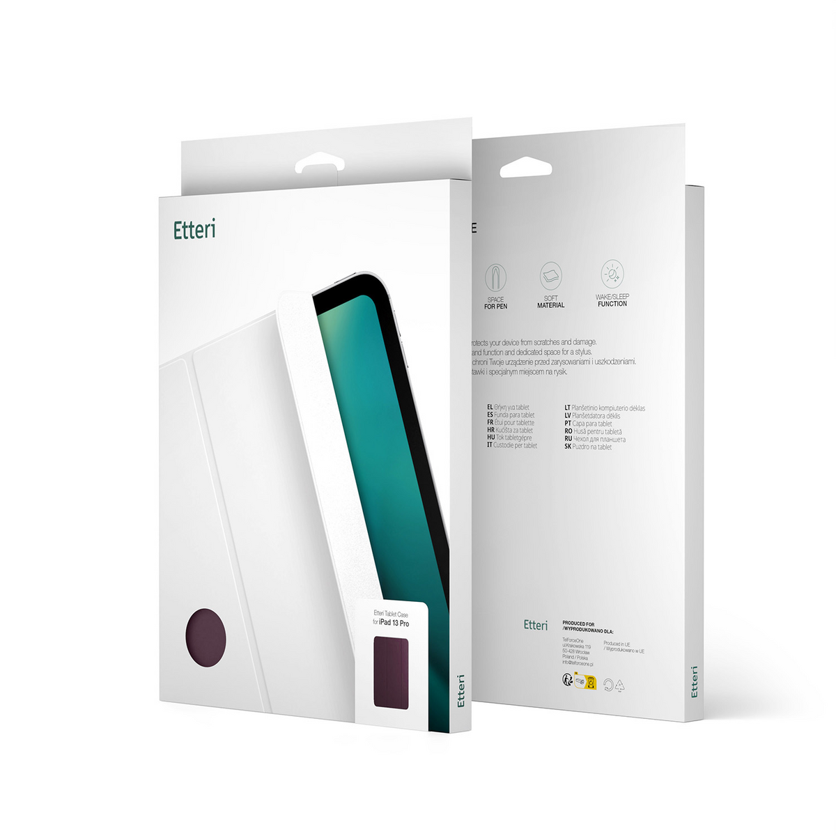 Etui til Apple iPad (2026) / (2025) / (2022), Etteri, bordeauxrød