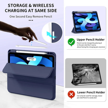 Cover til Apple iPad Air 11 (2026) / iPad Air 11 (2025) / Air 11 (2024), Techsuit, Flex Trifold, Blå