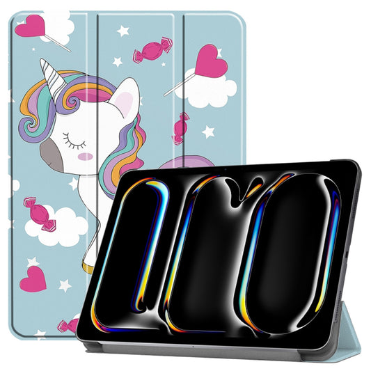Cover til Apple iPad Pro 11 (2024), Techsuit, FoldPro Unicorn, Multifarvet