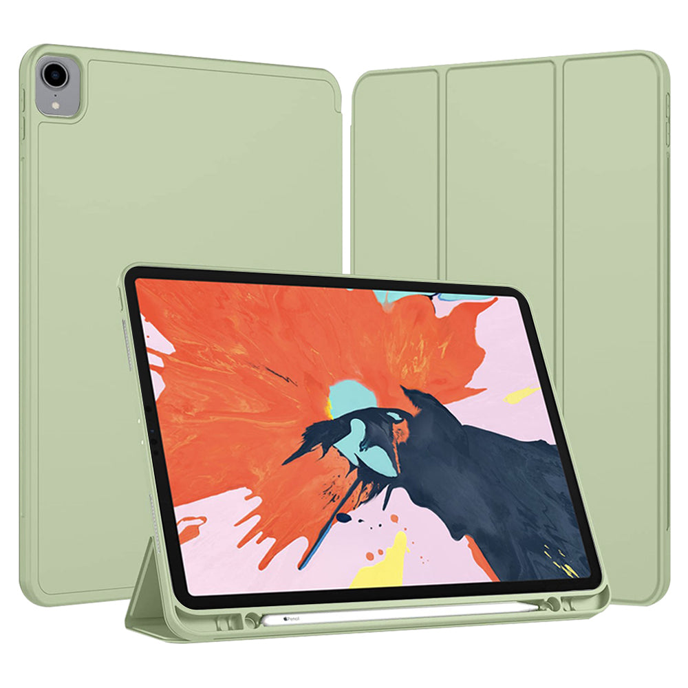 Cover til Apple iPad Pro 12.9 (2022) / Pro 12.9 (2021) / Pro 12.9 (2020) / Pro 12.9 (2018), Techsuit, Flex Trifold, Grøn Matcha