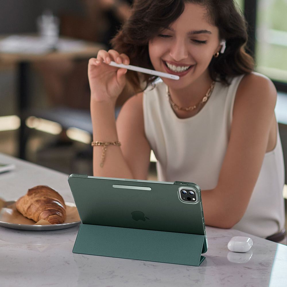 Etui til Apple iPad Pro 13 (2024), ESR, Ascend Trifold, Satin Grøn