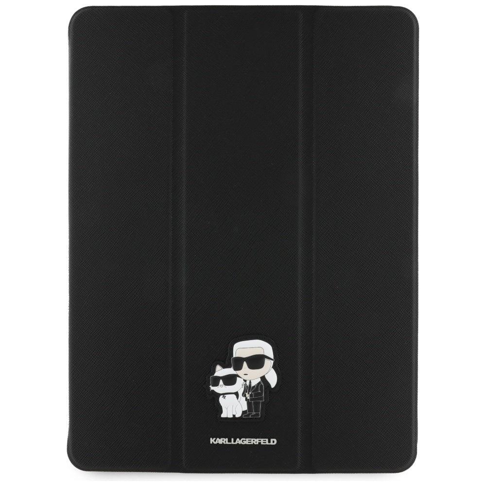 Etui til Apple iPad Pro 13 (2024), Karl Lagerfeld, Saffiano Karl & Choupette, Sort