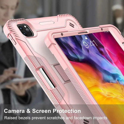 Cover til Apple iPad Pro 13 (2024), Techsuit, Rugged TabShell, Pink