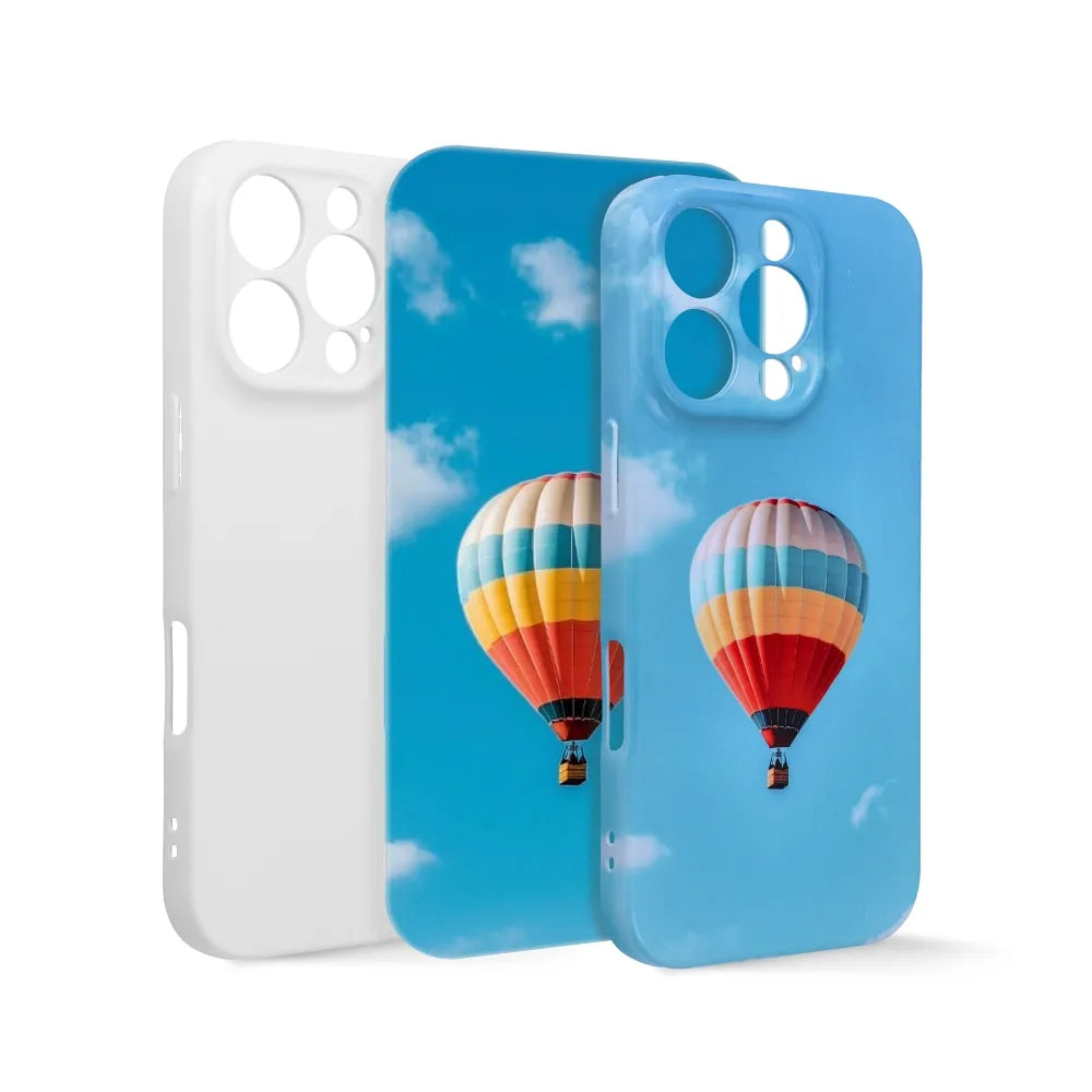 Sublimeringscover til Apple iPhone 15 Pro Max, OEM, Blød, Hvid