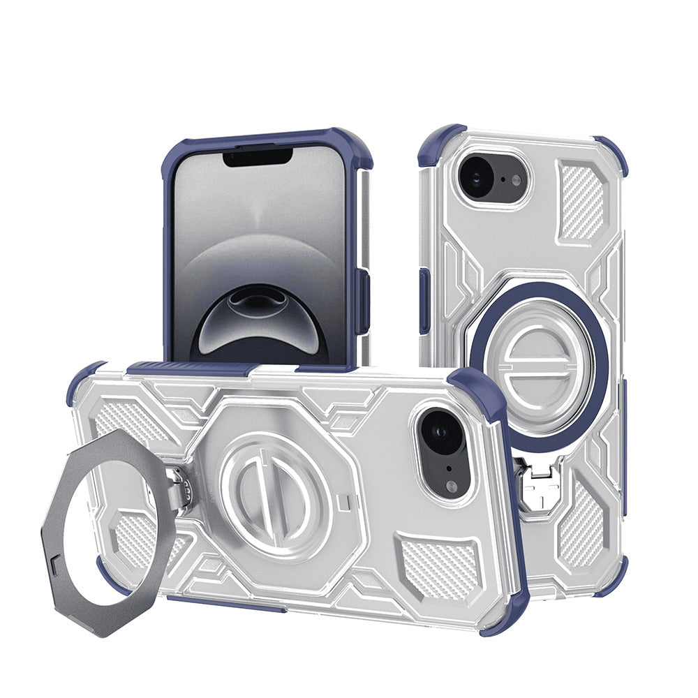 Cover til Apple iPhone 17e / 16e, Techsuit, Carbon Shield Pro, Blå