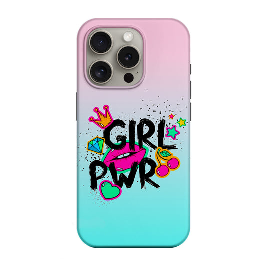 Cover til Apple iPhone 15 Pro, Perfect Case, LOVE-Splash Girl Power, Multifarvet