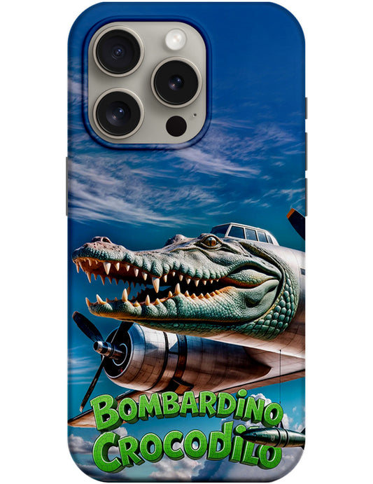 Cover til Apple iPhone 14 Pro, Perfect Case, Italian Brainrot Bombardino Crocodilo, Multicolor