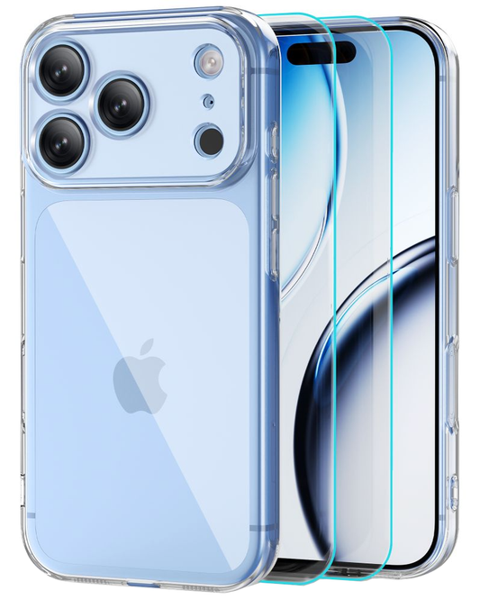 Cover til Apple iPhone 18 Pro Max / 17 Pro Max, Tech-Protect, Flexair med skærmbeskytter, Transparent