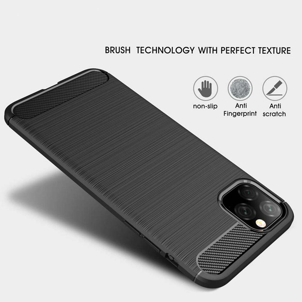 Cover til Apple iPhone 11 Pro Max, Techsuit, Carbon, Sort