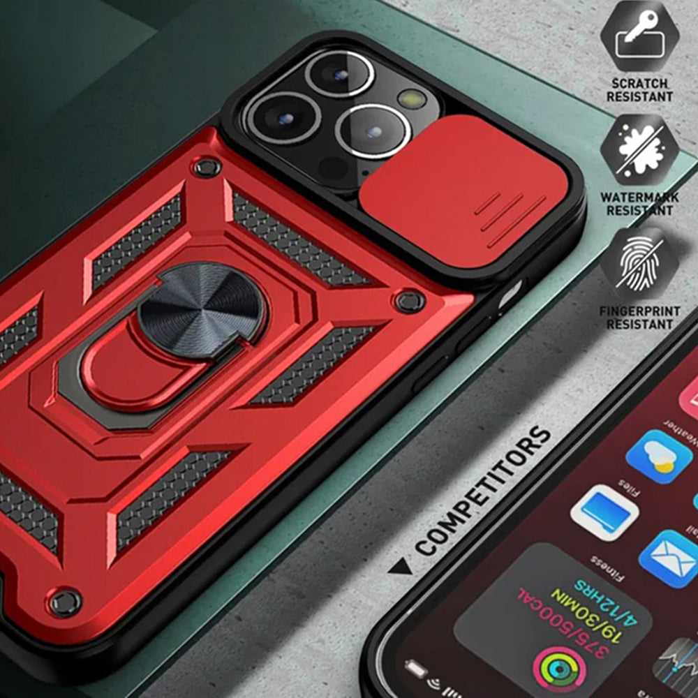 Cover til Apple iPhone 12 / 12 Pro, Techsuit, CamShield, Sort