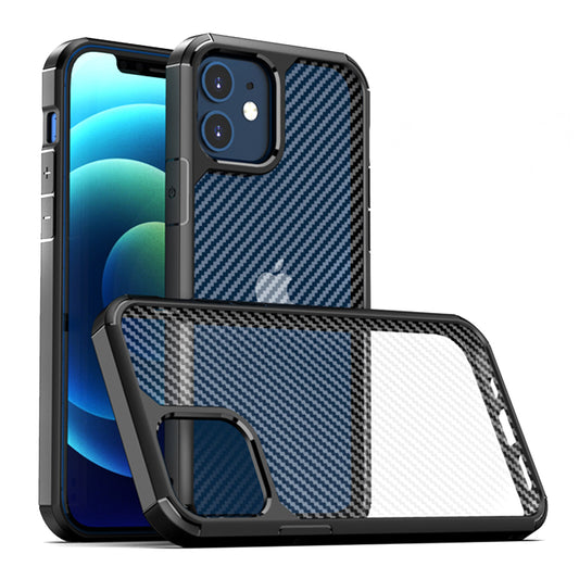 Cover til Apple iPhone 12 / 12 Pro, Techsuit, CarbonFuse, Sort