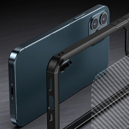 Cover til Apple iPhone 12 / 12 Pro, Techsuit, CarbonFuse, Sort