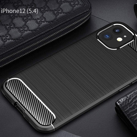 Cover til Apple iPhone 12 mini, Techsuit, Carbon, Sort