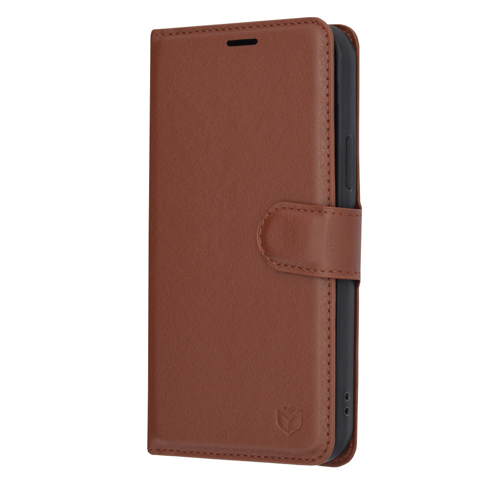 Cover til Apple iPhone 12 Pro, Techsuit, Leather Folio, Brun