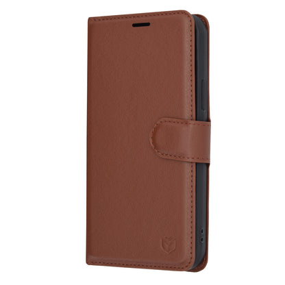 Cover til Apple iPhone 12 Pro, Techsuit, Leather Folio, Brun