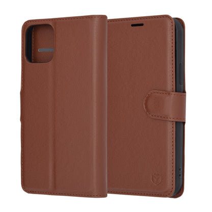 Cover til Apple iPhone 12 Pro, Techsuit, Leather Folio, Brun